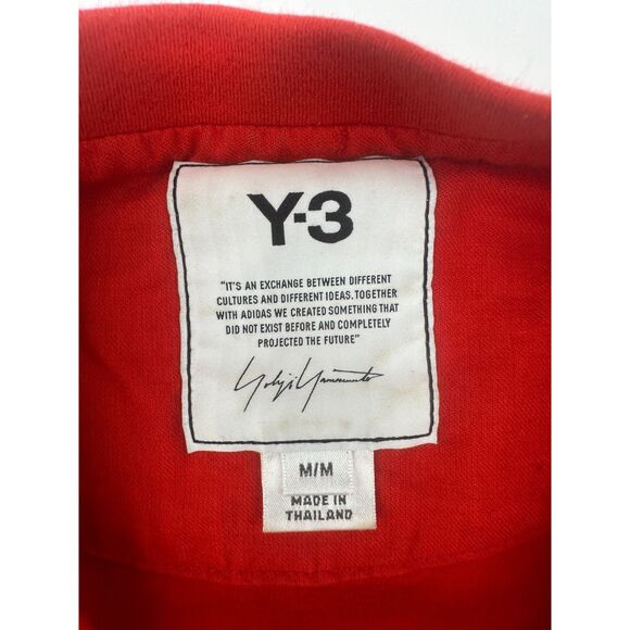 Y3  Logo T-Shirt Chest Logo Crew Neck Sz M Short Sleeves Cotton Yohju Yamamoto - Picture 6 of 6